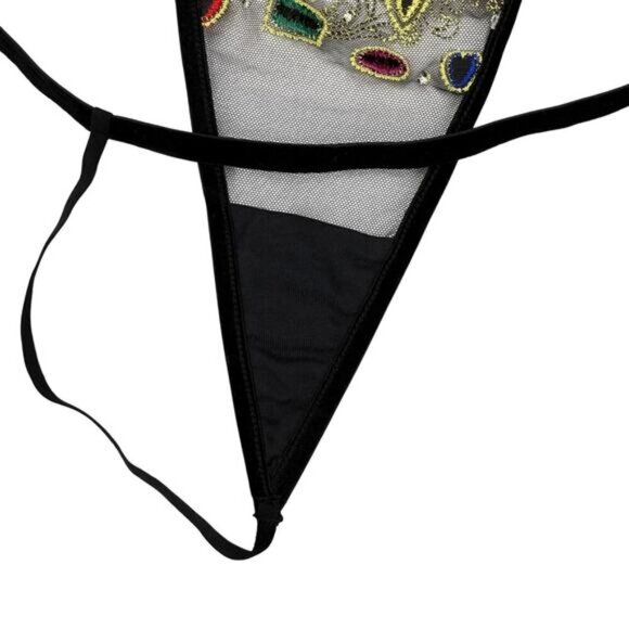 NWT KILO BRAVA Jewels & Pearls Embroidered G-String Sz XXXL - Picture 7 of 7